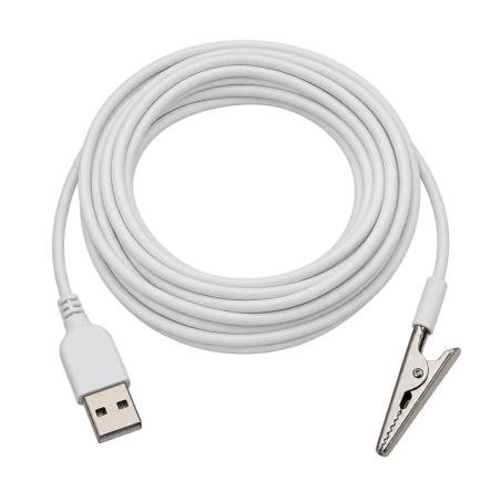Câble USB vers pince crocodile de mise à la terre
